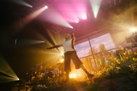 a man standing on a stage